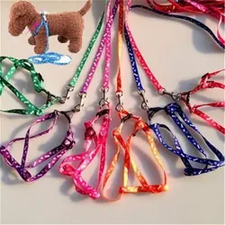 Polyester Printed Pet Traction Rope Dog Chest Strap Cat Teddy Small Dog Traction Belt Pet Supplies