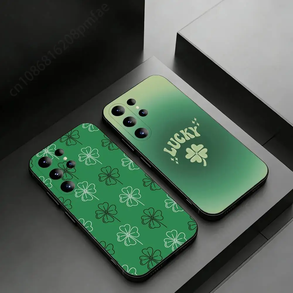 Lucky clover Phone Case for Samsung Galaxy S20,23 Ultra S24,22 Plus S25,26,21FE TPU Cover