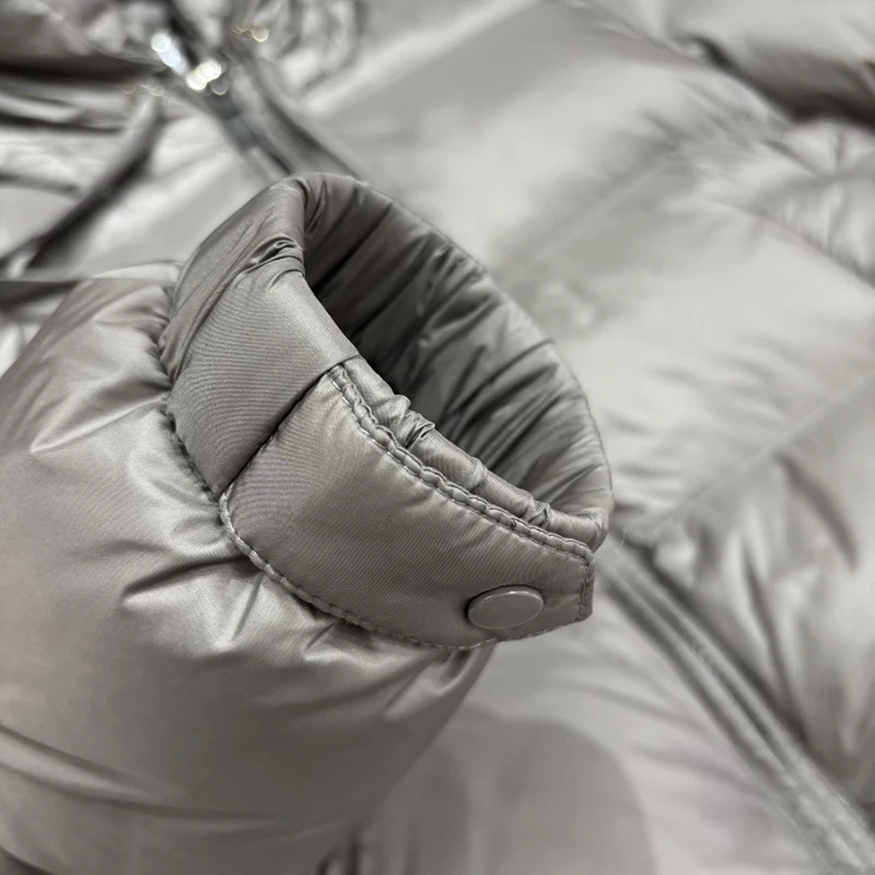 Schinteon jaqueta feminina casual outono inverno outwear com capuz grosso quente pato branco para baixo casaco luxuoso 2025 novo