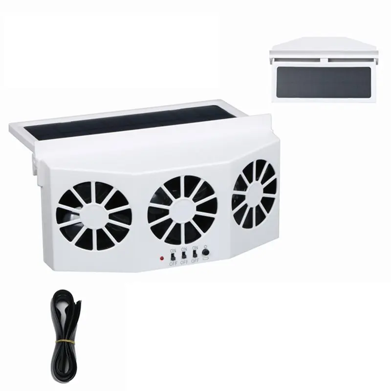A98M Solar Powered Car Air Conditioning Efficient Car Window Easy Install 3 Motors