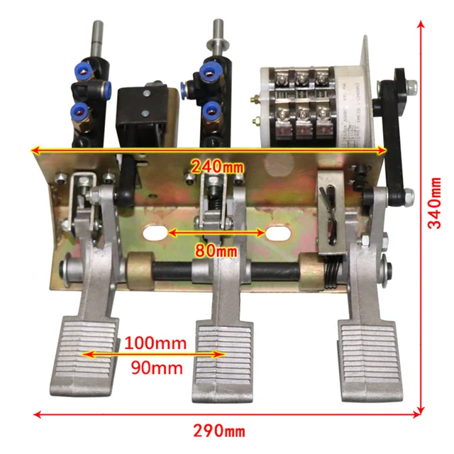 Foot Pedal Assembly Tire Removal Machine Chassis Accessories Aluminum/Steel Frame 3-legged/4-pedal with Switch