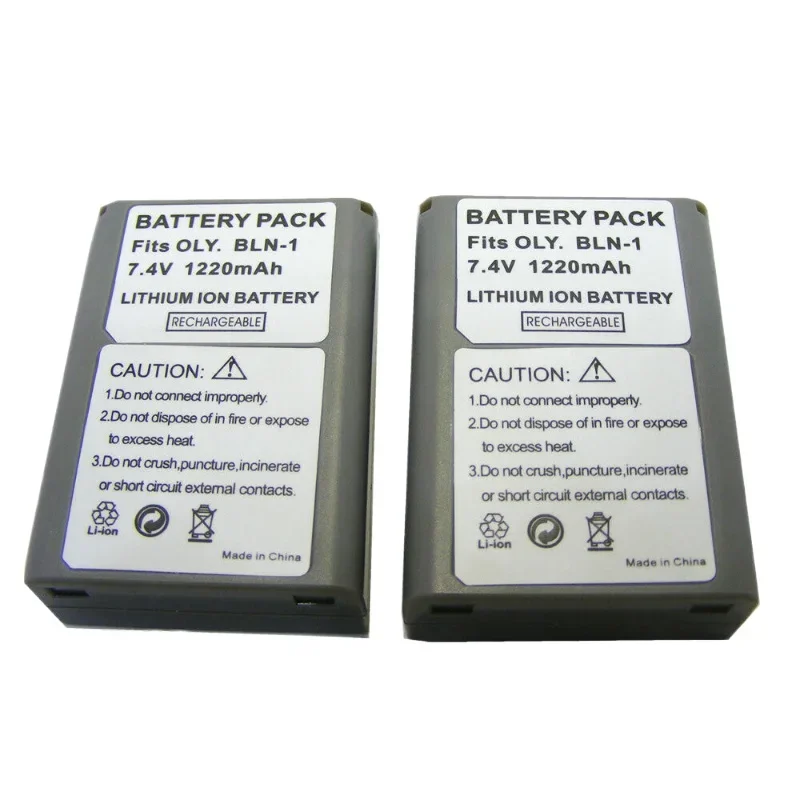 For Olympus OM-D E-M5 EM5 Mark II E-M1 PEN E-P5 BLN-1 Battery 1220mAh 2pcs