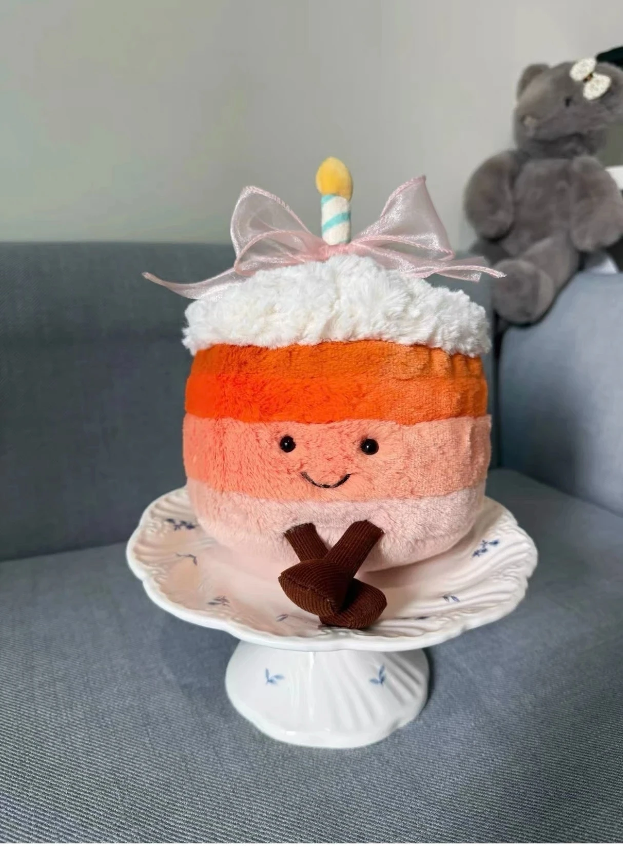 

Хит продаж, веселый оранжевый радужный торт, плюшевая игрушка, детская успокаивающая игрушка, украшение для дома. Подарок другу на день рождения