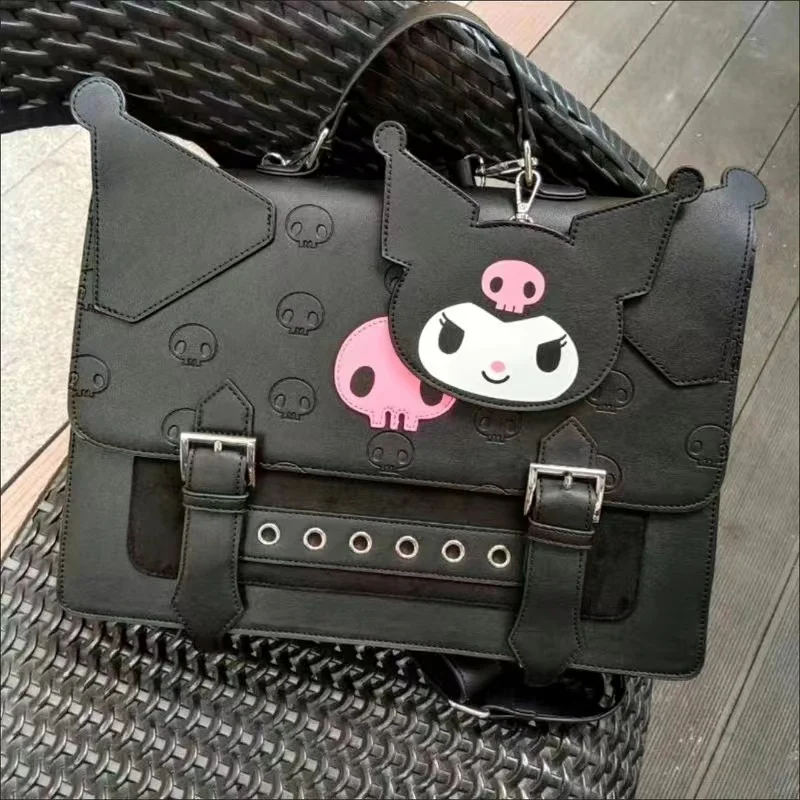 Miniso Sanrio Kuromi Bag Back To School Large Capacity Crossbody Bag Japanese Y2k Academy Style Backpack Women Shoulder Bags