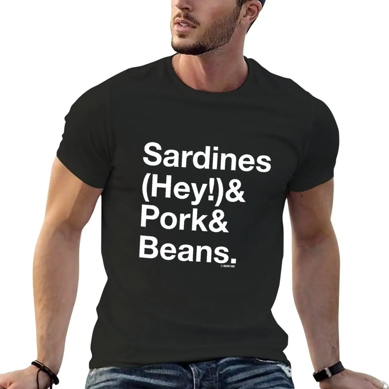 Sardines & Pork & Beans T-Shirt sublime plain customs design your own Men's t-shirt