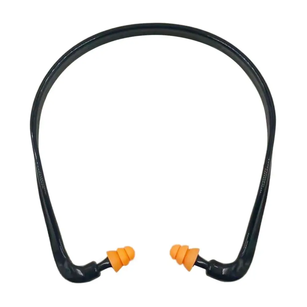 

Blue Black Orange Head-mounted Earplugs Protector Soft Silicone Anti-Noise Earmuff Swimming Sleeping Noise Reduction Ear Plugs