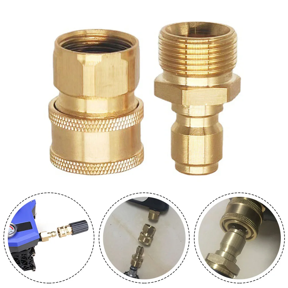 Spout Quick Connector 22*1.5 Female And Male Gold Color High Pressure Home Plumbing Washer Accessories High Quality