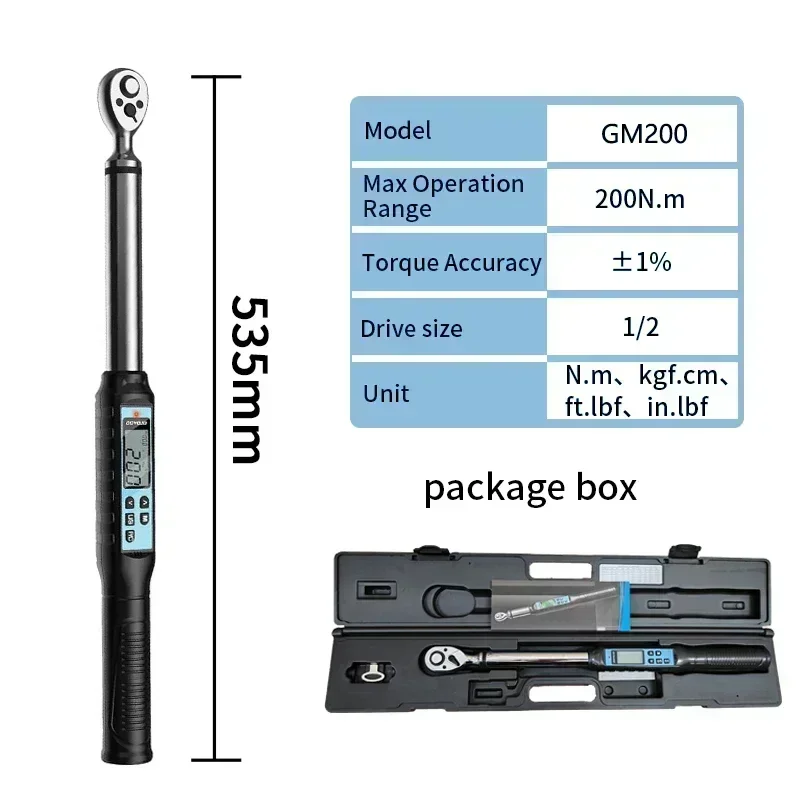 1/2 "3/8" Digitale Momentsleutel Professionele Koppel Verstelbare Moersleutel Data Besparen Fiets Auto Fiets Reparatie Koppel Tool sleutel - afbeelding 1
