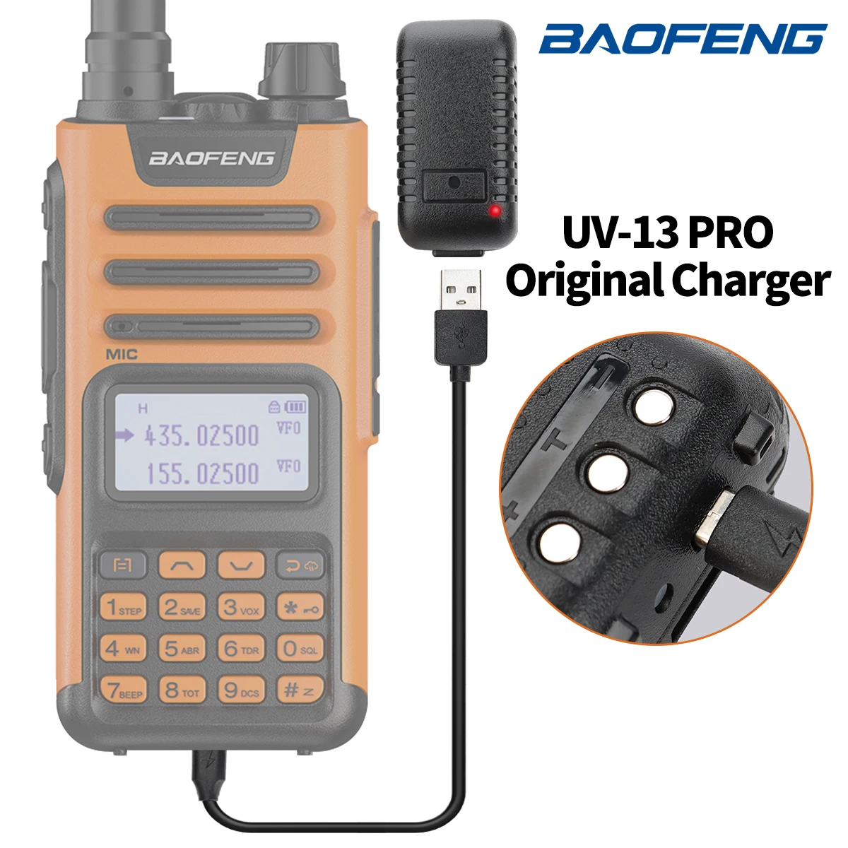 Baofeng UV-13 PRO EU 100% Original Charger Walkie Talkie for UV13 PRO UV-10R UV-15R Portable Two Way Radio Accessories