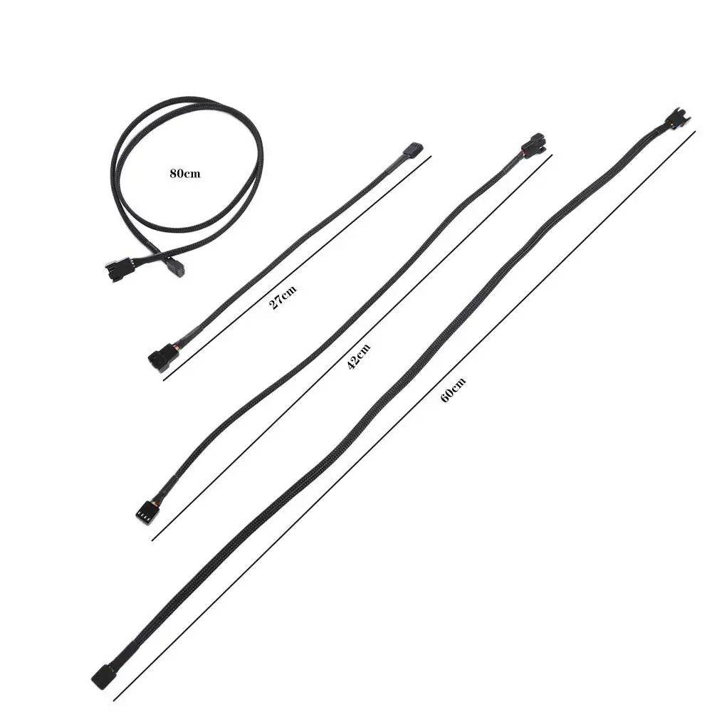 Cooling System Fan 4P Adapter Cable 3 Pin Cable for Computer Fan PWM Extension Cable Fan Extension Cable 4 PIN Power Cables