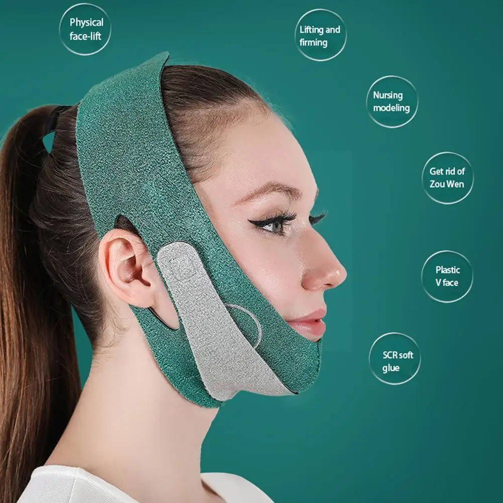 Ademend Gezicht Afslankband V Gezicht Wanglift Band Verminderen Dubbele Kin Bandage Voor Face V-Line Shaping Riem Lift Oval M9g8