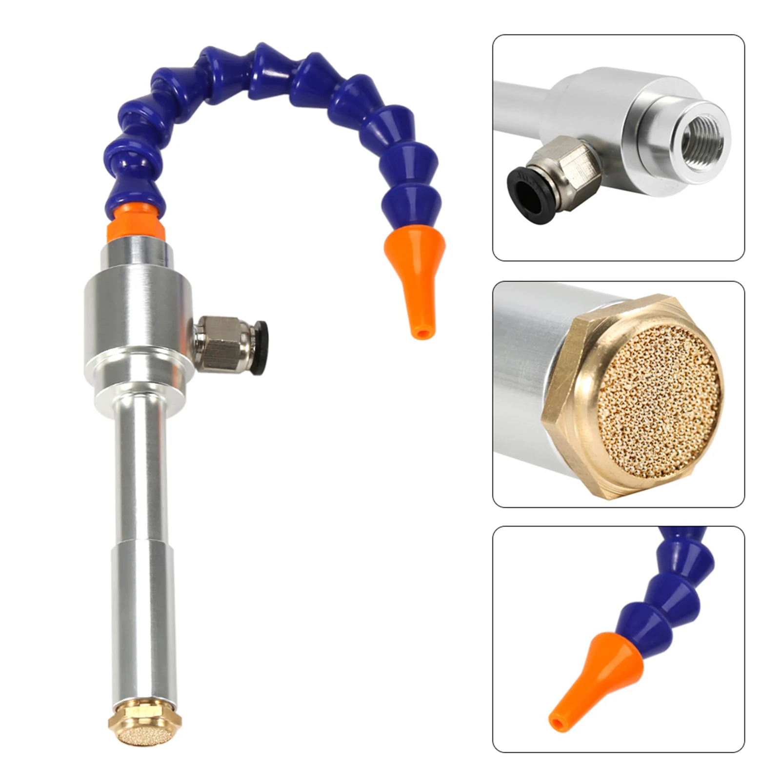 130mm Aluminum Alloy Mechanical Process Mini  Cold Air Dry Cooling Gun Flexible Tube Cold Air Gun Cold Air Guns Cold Gun