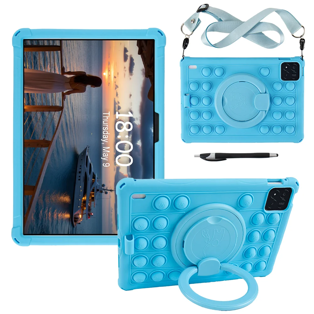 Silicone Kids Stand Tablet Cover For Xiaomi Pad 7 5 6 Pro 11 inch Redmi Pad SE 11