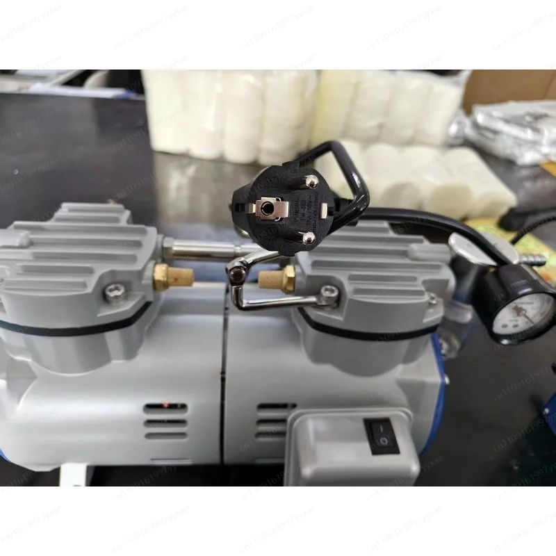 V‑Series Silent Oil‑Free Piston Vacuum Pump, Air‑Cooled Low‑Noise Pump for Lab Biological Food Filtration