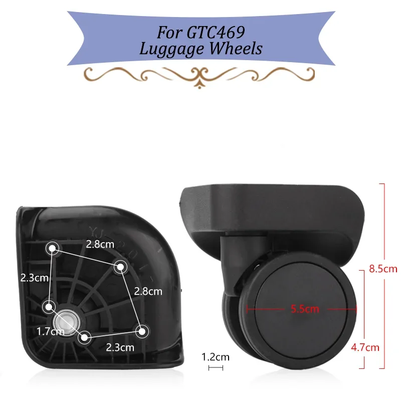 

Профессиональный набор для ремонта колес багажных сумок GTC469 - прочный, вращение на 360° ° Поворотные колеса + установка инструментов