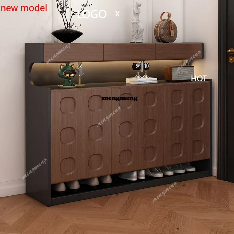 

H132 Nordic Luxury Shoe Cabinet Modern Vertical Entrance Hall Slippers Storage Shoe Shelf Display Shelves Muebles Home Furniture
