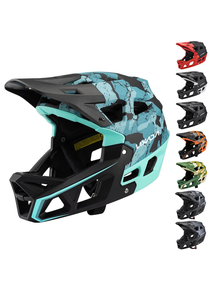 Full Face Mountain Bike Helmet Adult Racing Downhill MTB Helmet Equipped with EPP Chin Support for Adults Mountain Bike Cyclist