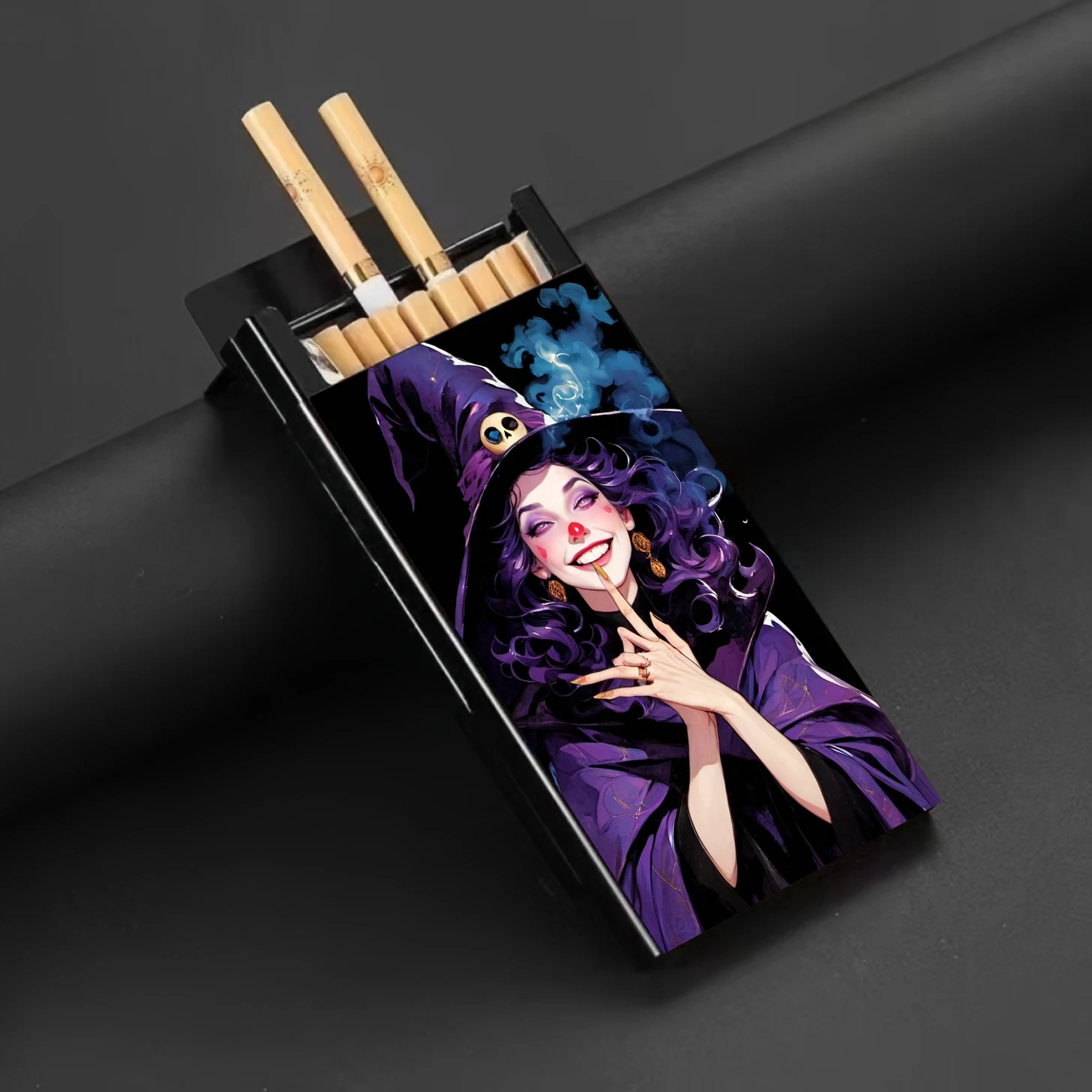 

Magician, Wizard Theme, Stylish Cigarette Case - Durable, Moisture-Proof Storage Box for Couples & Friends - Perfect Gift