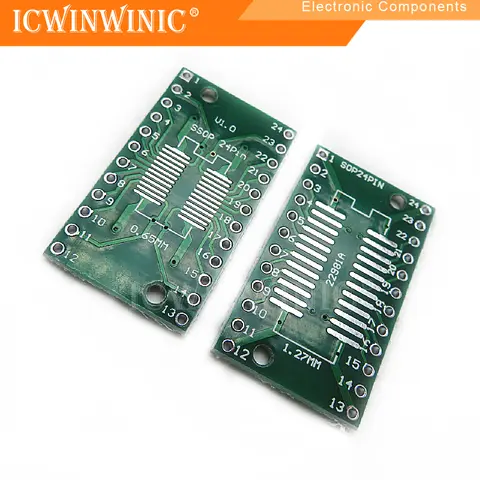 SOP24 SSOP24 TSSOP24 SMD to 인라인 DIP 0.65/1.27mm 어댑터 보드, 10 개