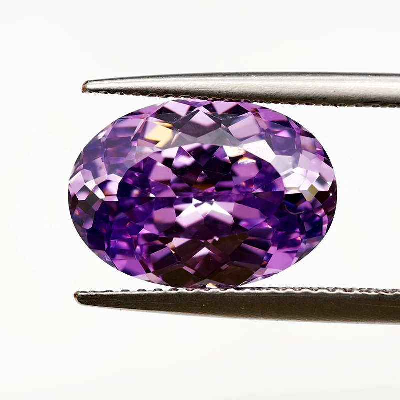 New Violet Oval 100 Faceted Cut Cubic Zirconia Lab Zircon CZ 4K Cutting 5A+ Quality for Jewelry Making