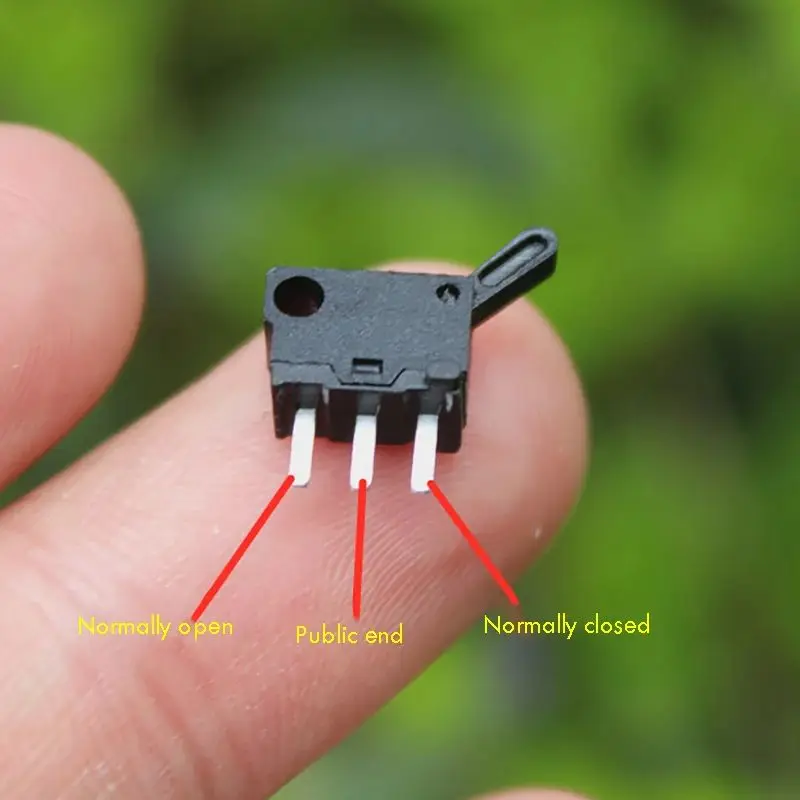 10PCS/Set Micro Camera Switch Reset Detection Stroke Limit Switch 3 Feet, Normally Open Normally Closed sensor fim de curso