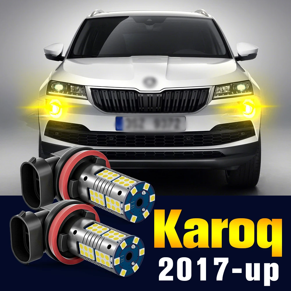 

2pcs LED Fog Light Bulb Lamp For Skoda Karoq 2017-2021 2018 2019 2020 Accessories