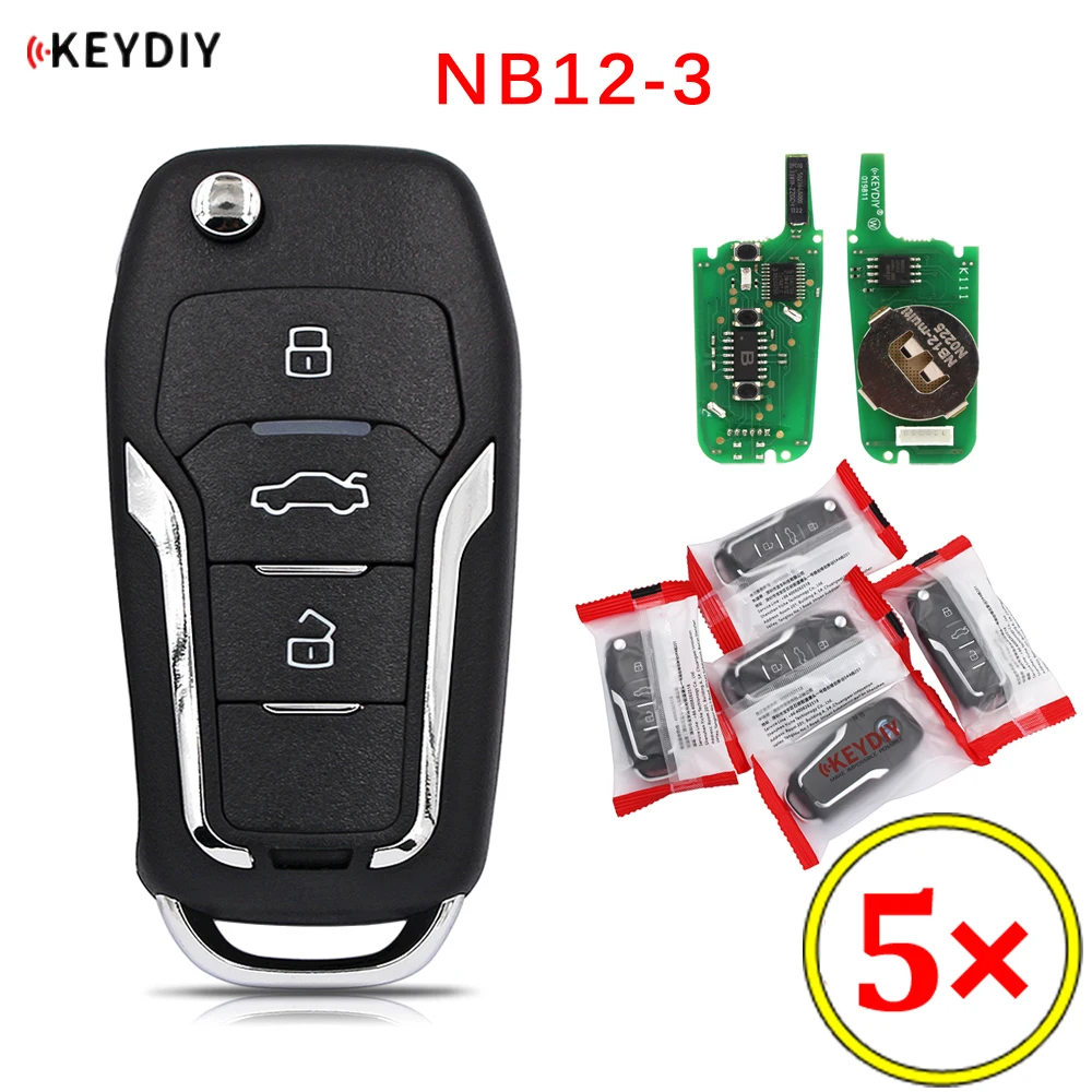 

5pcs/lot KEYDIY 3 Button Multi-functional Remote Control NB12-3 NB Series for KD900 URG200 KD-X2 all functions in one