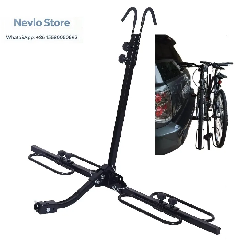 Folding Heavy 2 Bike Platform Hitch Rack Bike Carrier Rack Hitch Mount Bike Rack Platform for Car