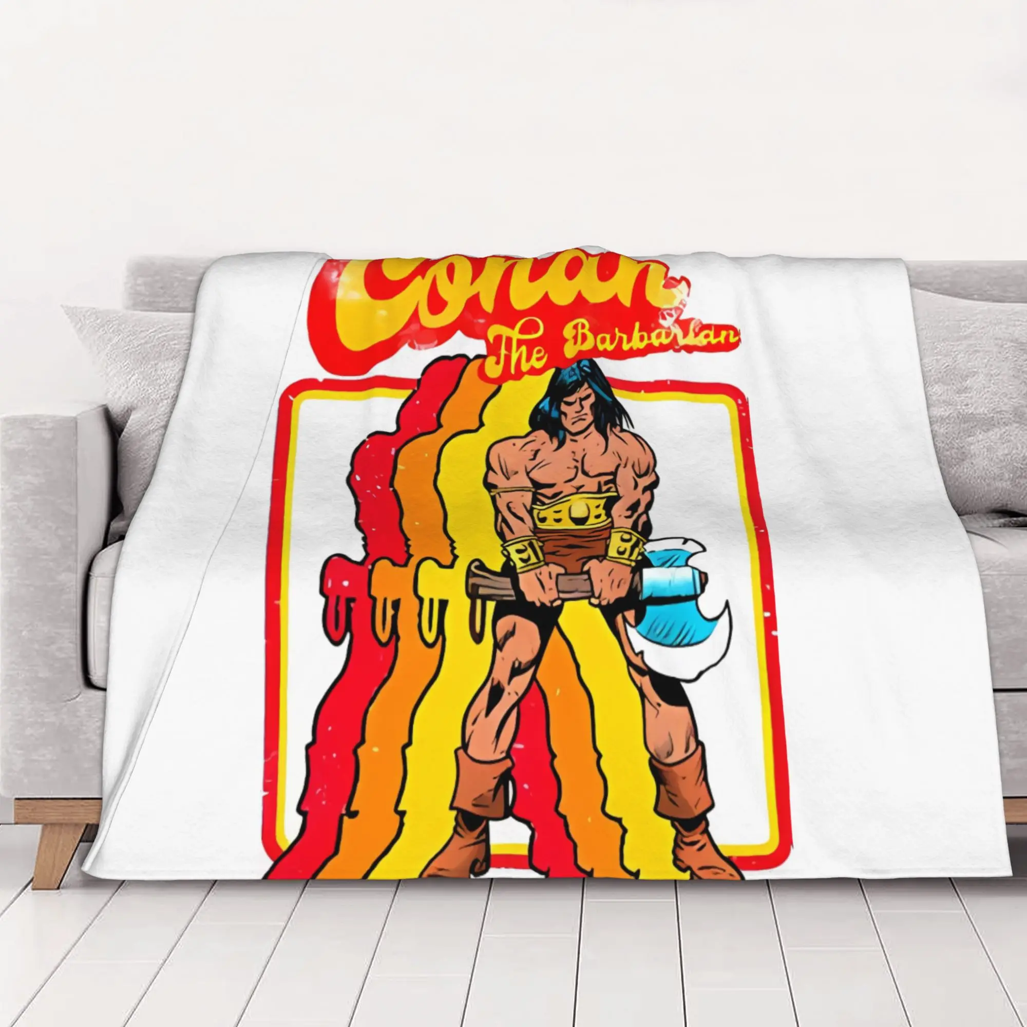 1PC home Cute Room Decor Conan Conan The Barbarian Blanket Throw Blanket Conan The Adventurer Novelty Warm Blanket All Season
