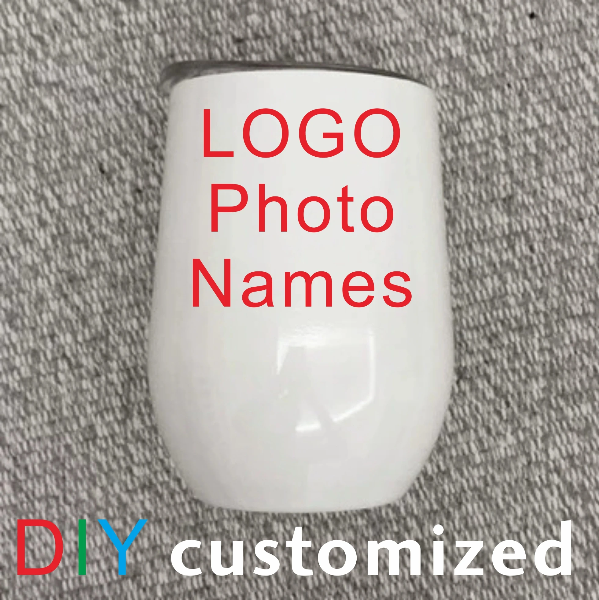 100PCS to Canada by UPS Express 350ML Egg Shape Wine Coffee Tumbler DIY Sublimation 12oz Cup Print LOGO PHOTO and Names