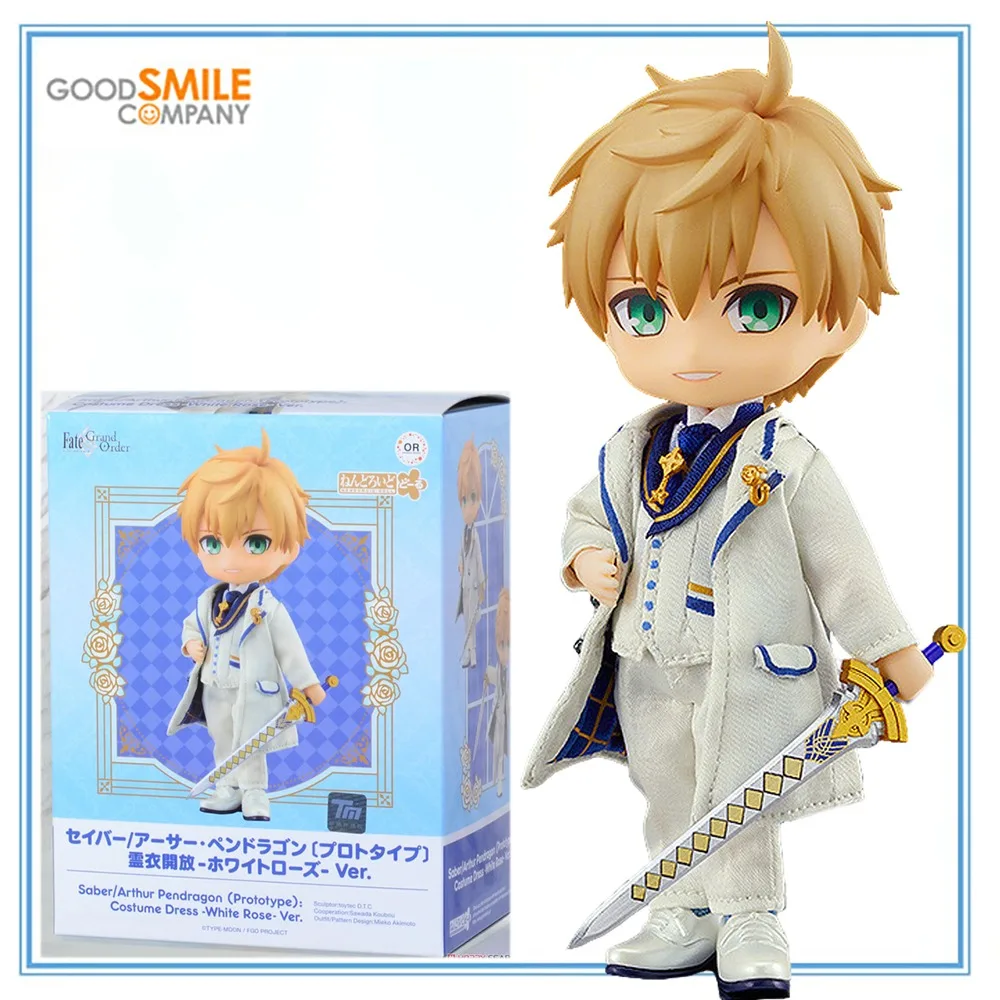 

100% Оригинальная фигурка Good Smile Company Nendoroid Doll Fate/Grand Order Артур Пендрагон Сэйбер, костюм «Белая роза» (версия)