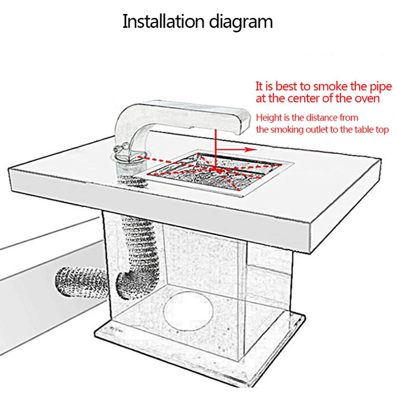 Imagem -04 - Coreano Rotisserie Churrasco Grill Motor Máquina Automática Yakitori Churrasco Fumaça Tubo Tubo de Escape Inferior