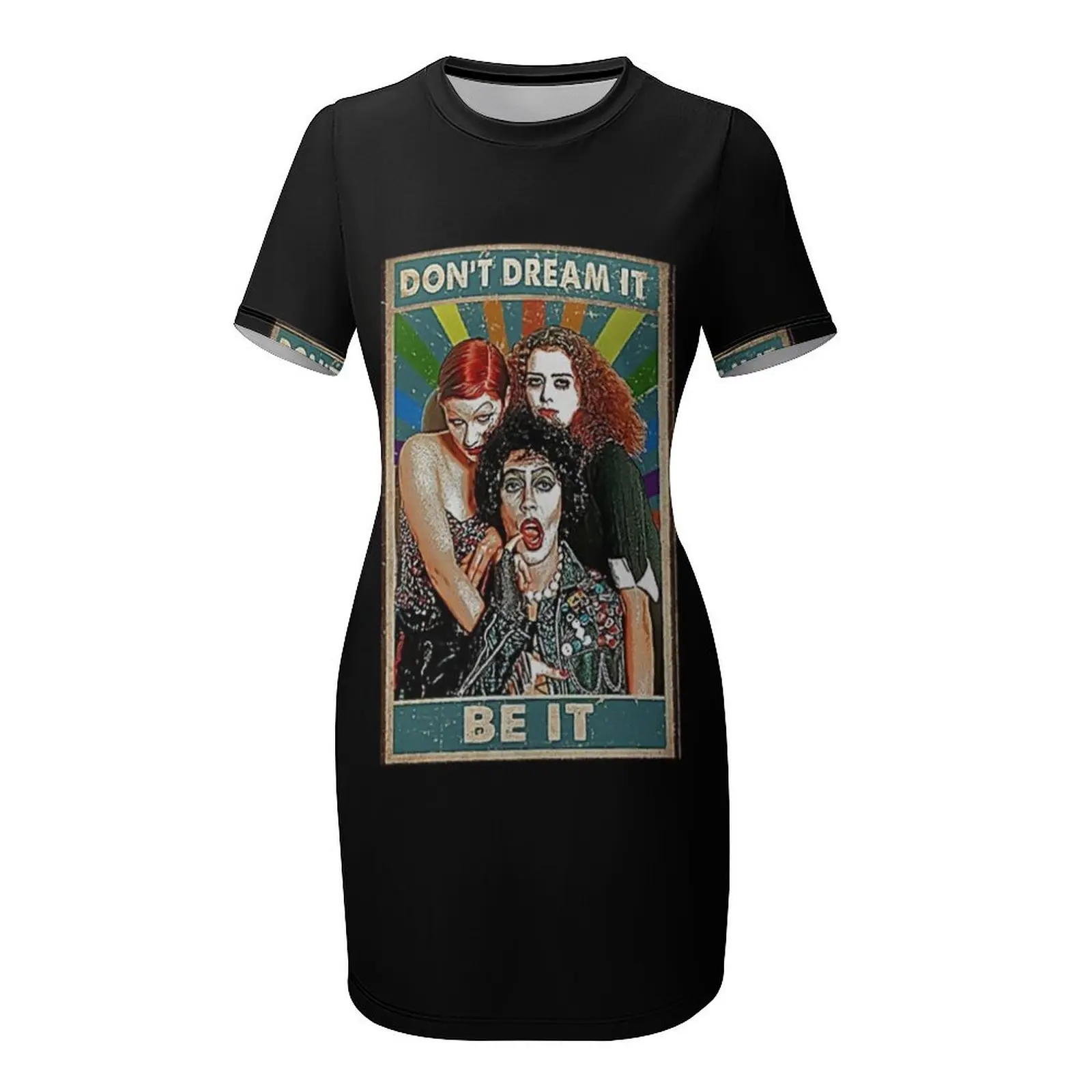 Don't Dream It Be It T-shirt Abito a maniche corte abiti estivi per donna Abiti da cocktail Abito da ballo Abito dalla fasciatura Abito