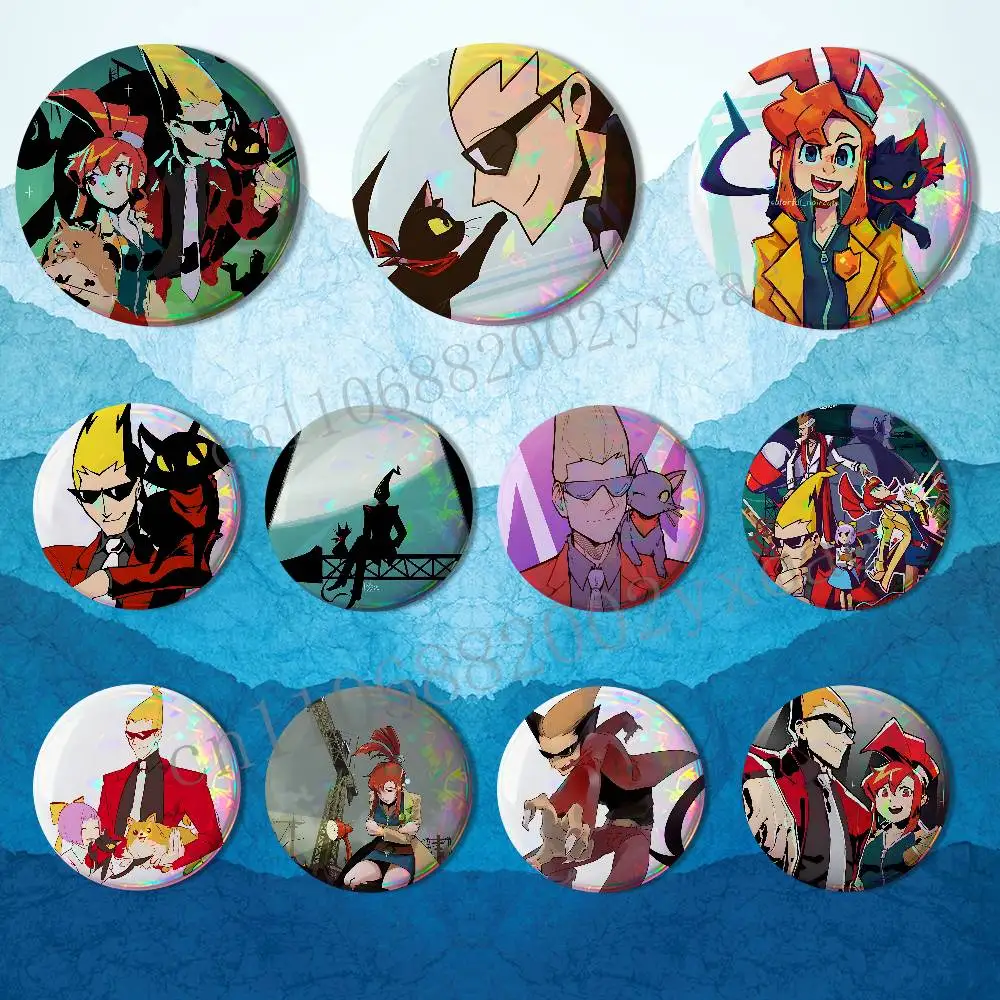 Solving the puzzle Ghost Trick 58mm 44mm Round Pins Creativity Printed Pictures Text Metal Lapel Badges Brooches Jewelry