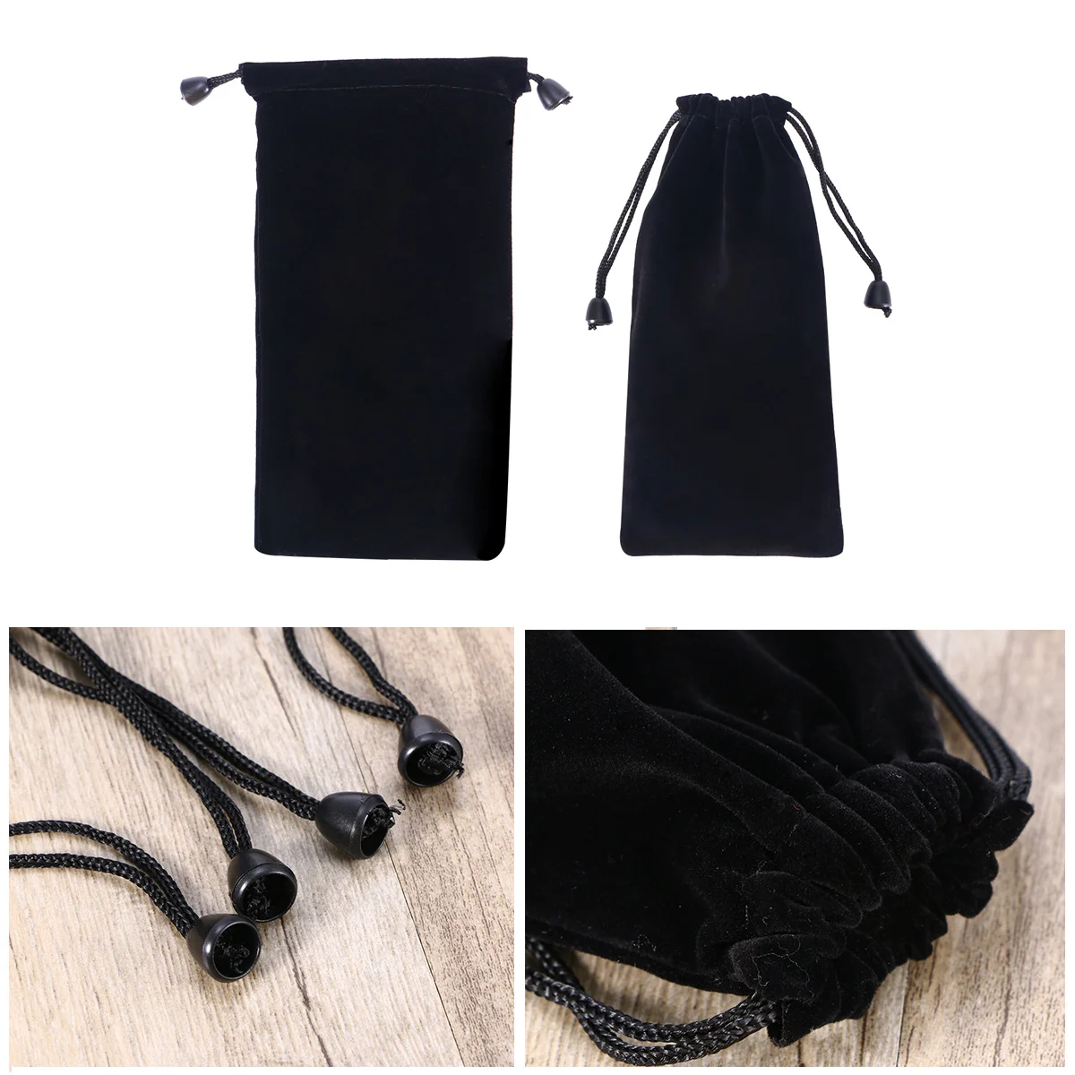 2 قطعة 787x433x011 بوصة الأسود توافدوا القماش ساعة أكياس مجوهرات الحقائب السفر الرباط قوي أنيق تخزين حقيبة ملابس