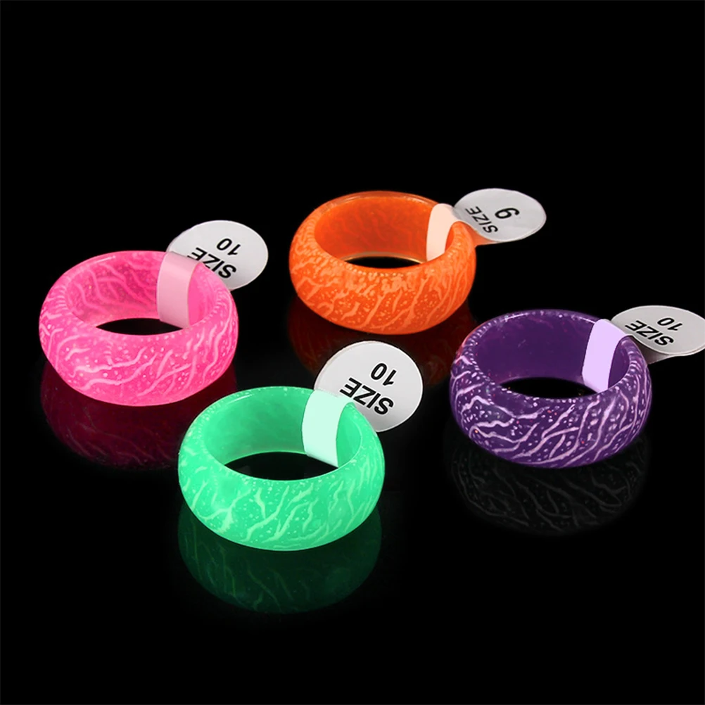 Anello con crepa in resina brillante, leggero, durevole, divertente, creativo, per donna, per viaggi di festa, regalo per la vita quotidiana, arancione, taglia 7