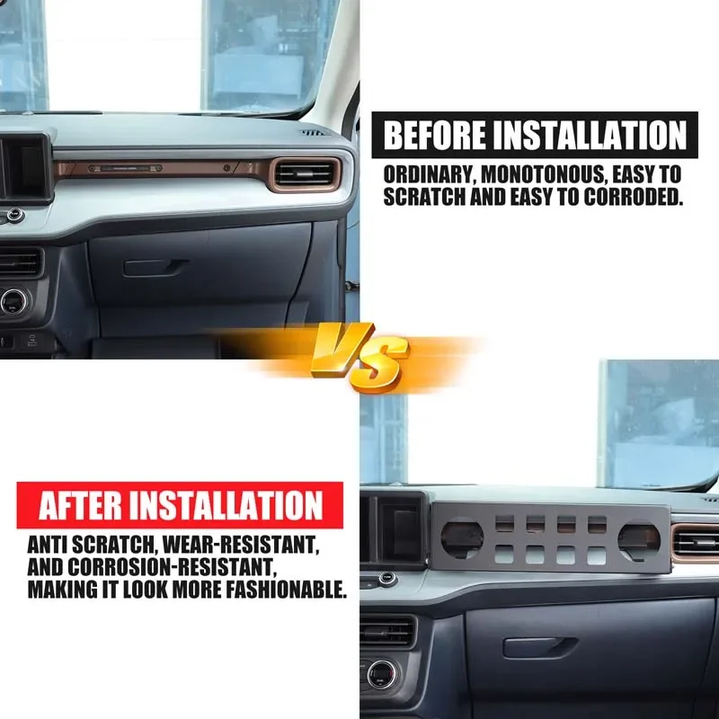 

1Pcs Aluminum Alloy Black For Ford Maverick 2022-2025+ Car co-driver multi-functional rack car interior modification accessories