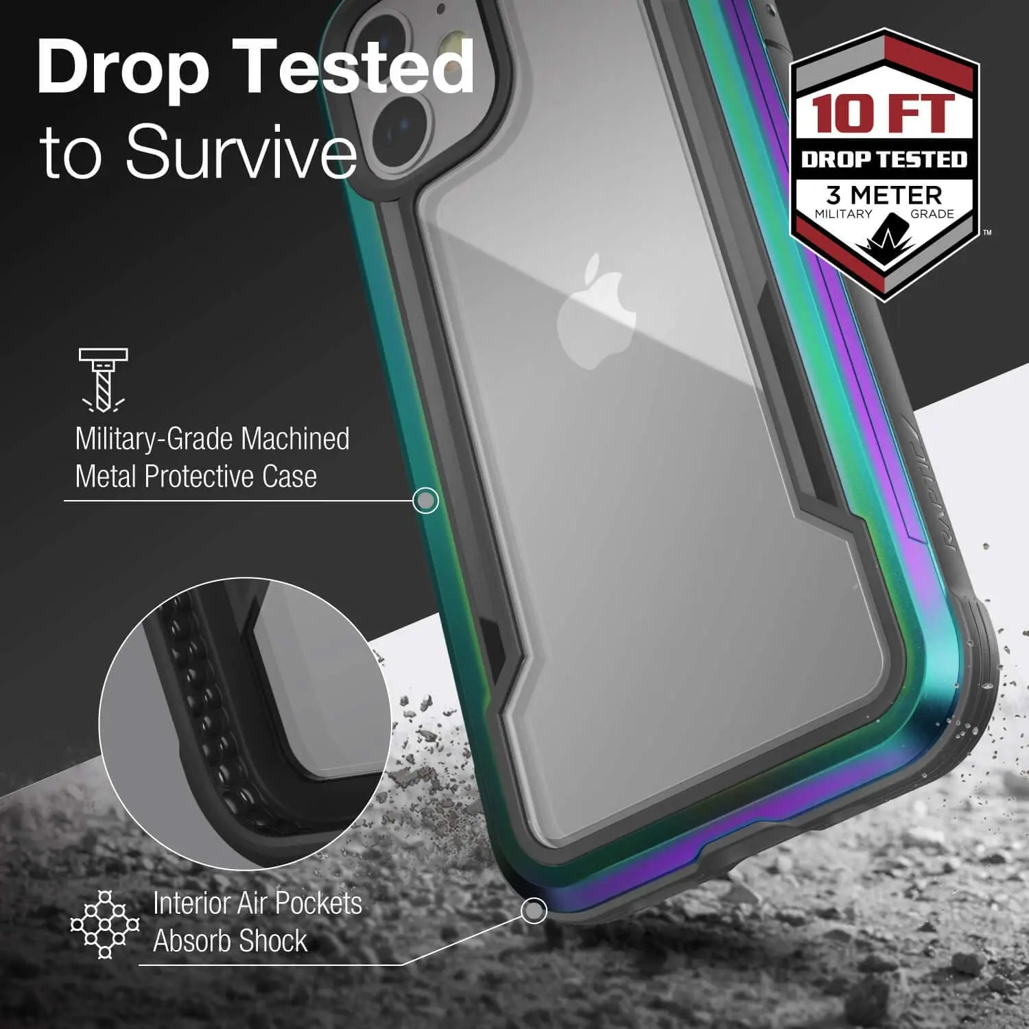 X-Doria Defense Shield Phone Case For iPhone 15 14 13 Pro Max Military Grade Drop Tested Case For iPhone 15Plus Aluminum Cover