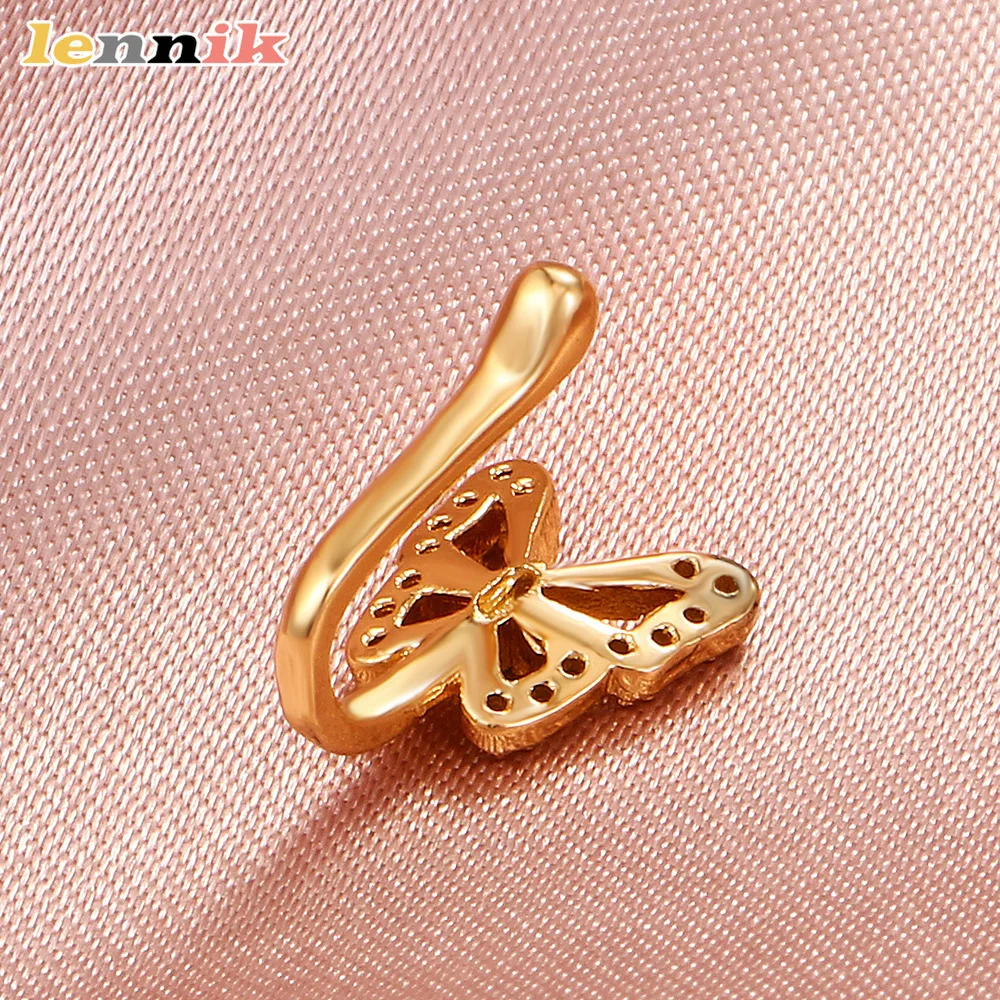 U-شكل وهمية الأنف الدائري فراشة الأنف مسمار الأوروبي ثقب كليب الحد الأدنى الأنف مجوهرات أنيقة التظاهر ثقب الملحقات #4