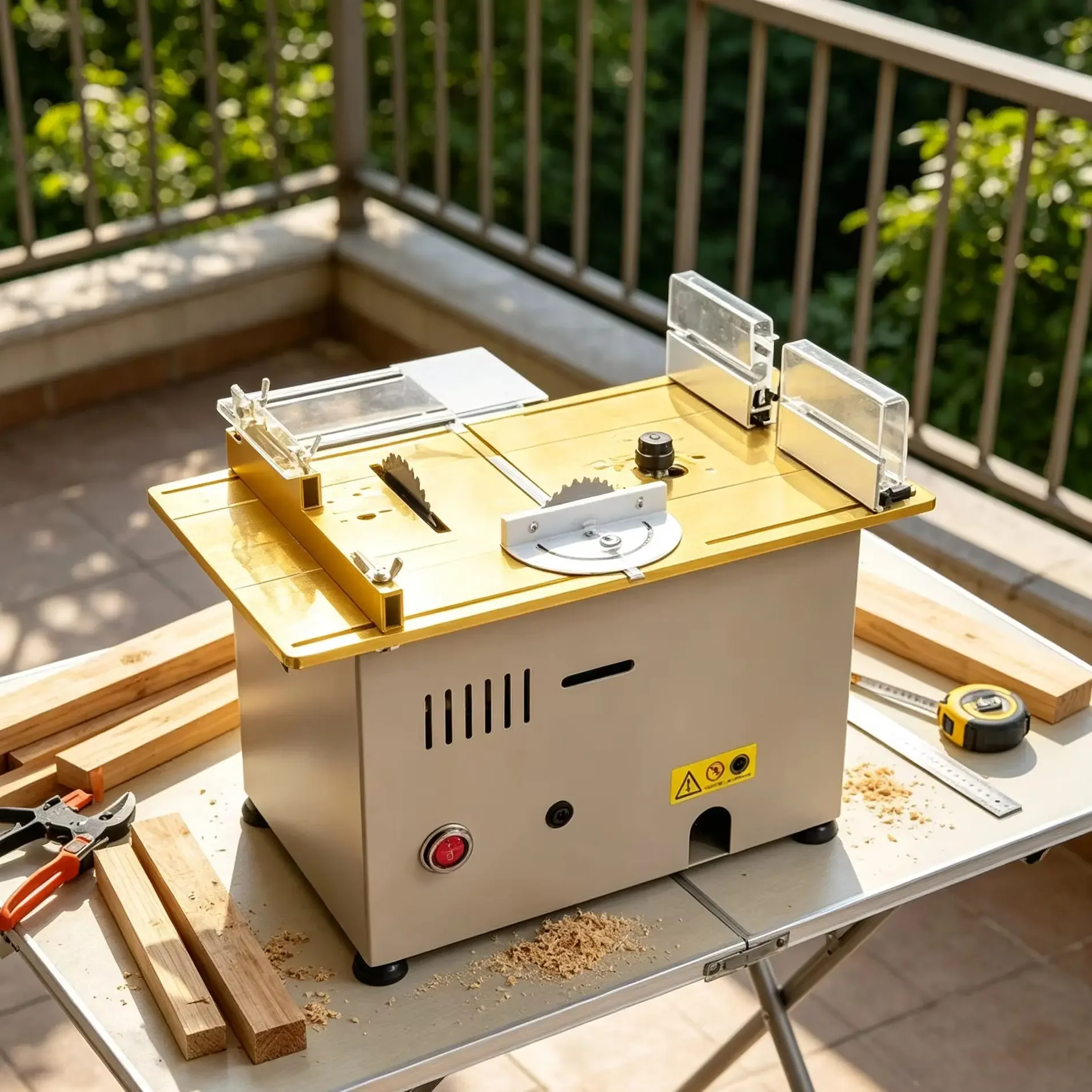 #Multifunctional Stable Aluminum Alloy Bench Saw Woodworking Machine For DIY Groove Milling Trimming And Cutting Work