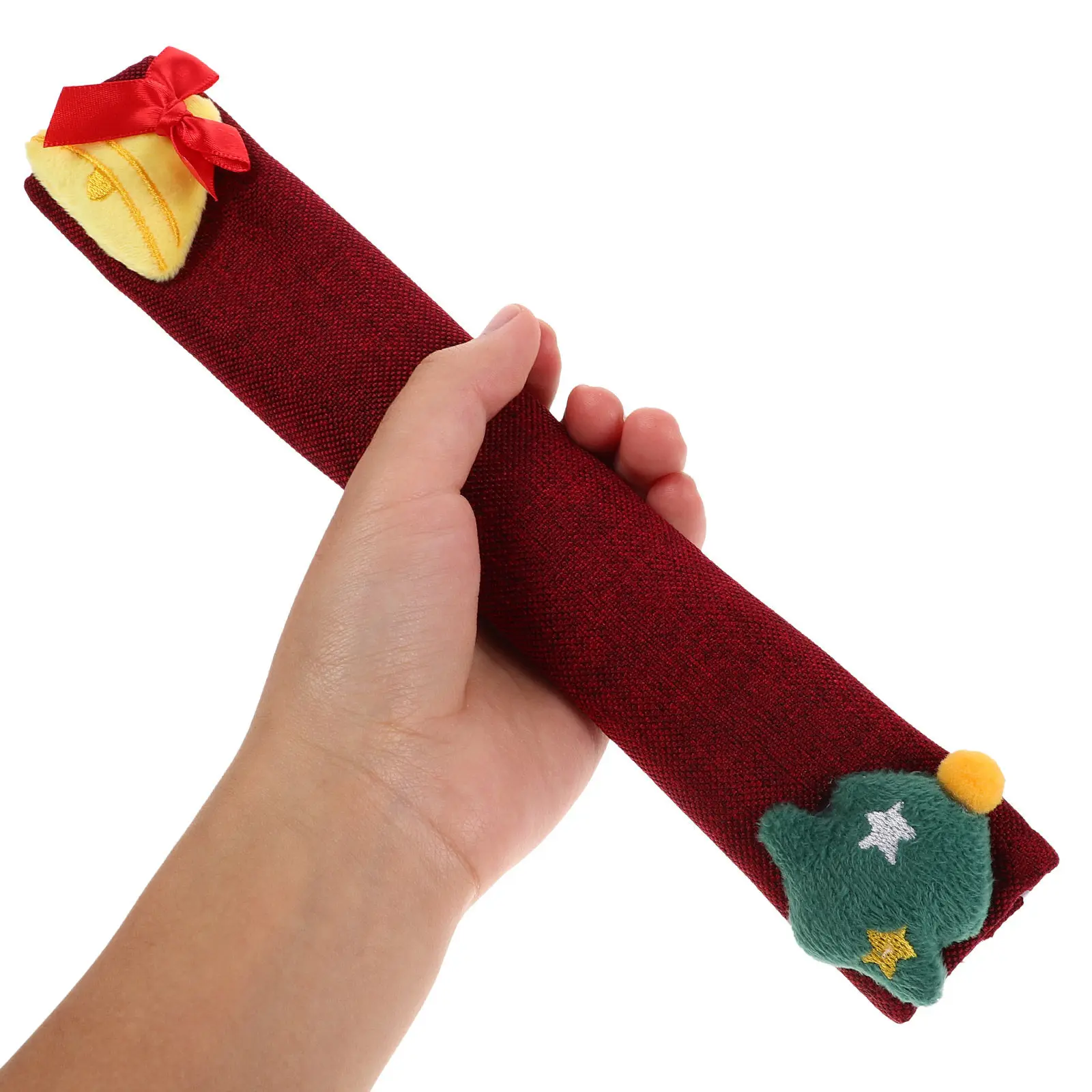 Christmas Refrigerator Door Handle Covers Burlap Microwave Oven Appliance Protector Holiday Kitchen Decorations Snowman Reindeer