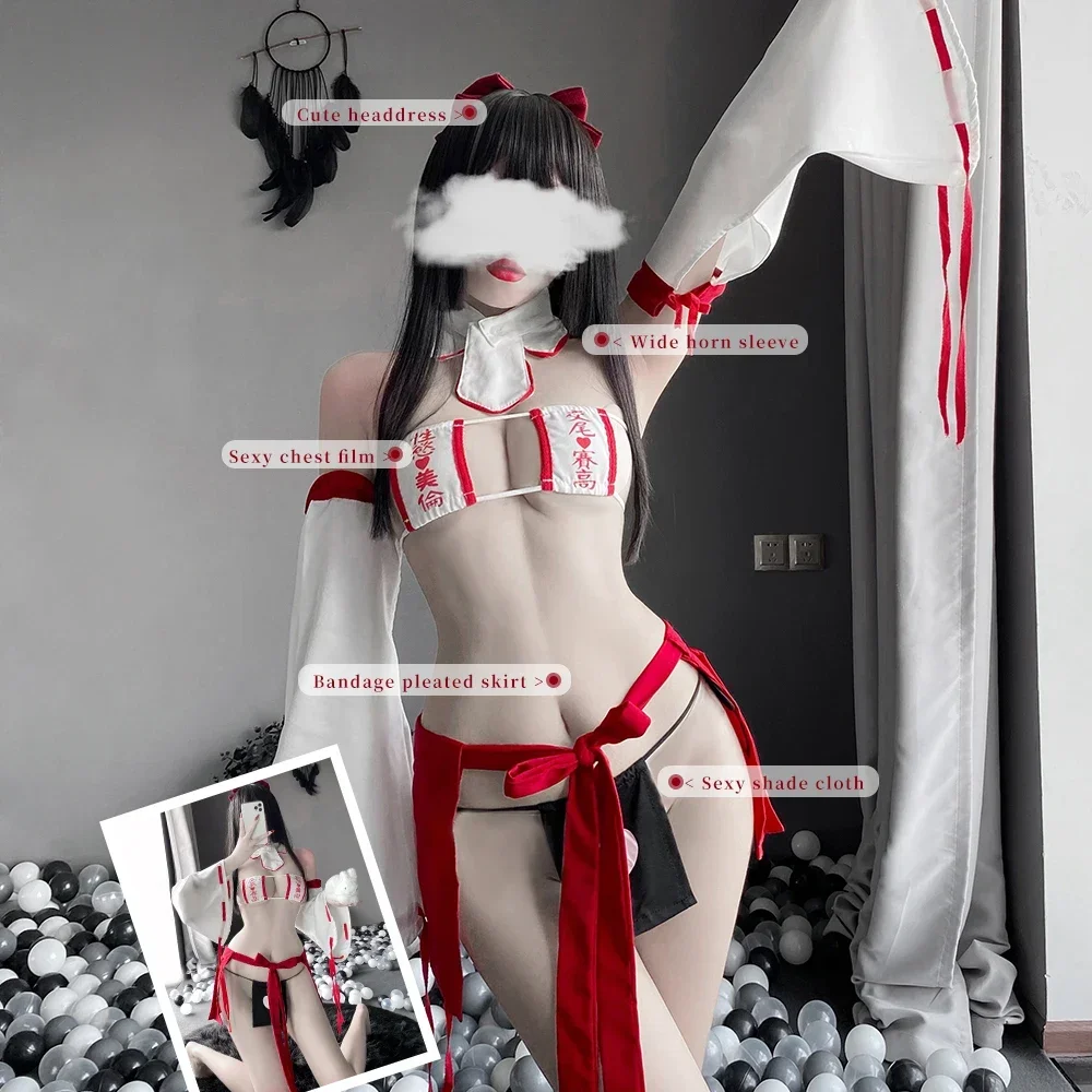 

Japanese Anime Cosplay Costumes Super Sexy Kimono Bra Strap Panties Erotic Wizard Role Play Halloween Outfit for Women 2025 New