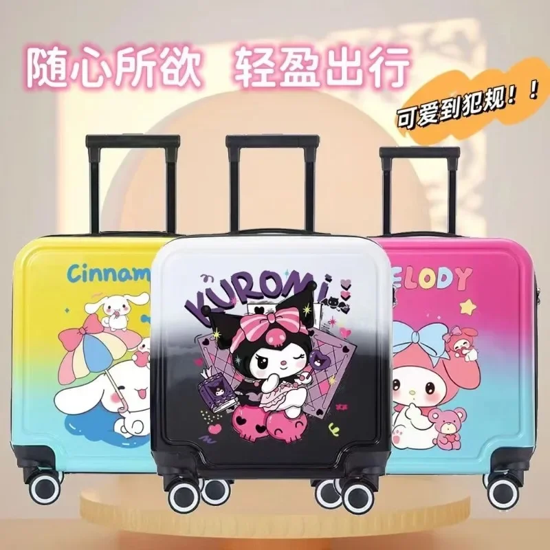 

Kawaii Sanrio Anime My Melody Cinnamoroll Ins Luggage Password Boarding Box Kuromi Cartoon Cute Travel Case Gifts Toys