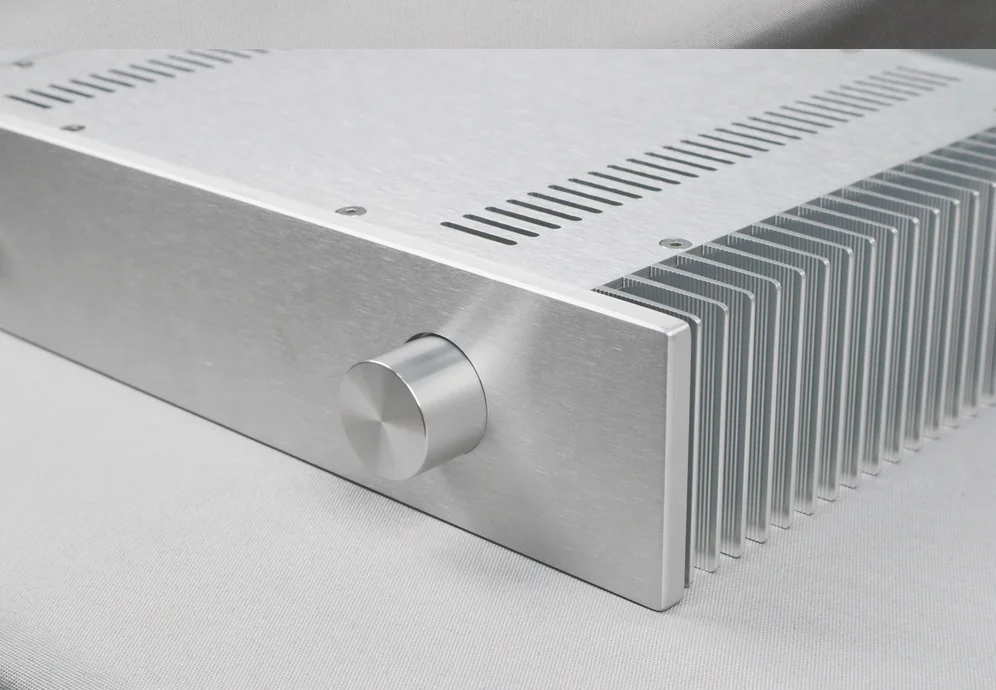 BZ3207 custodia preamplificatore/telaio amplificatore in alluminio pieno argento AMP BOX