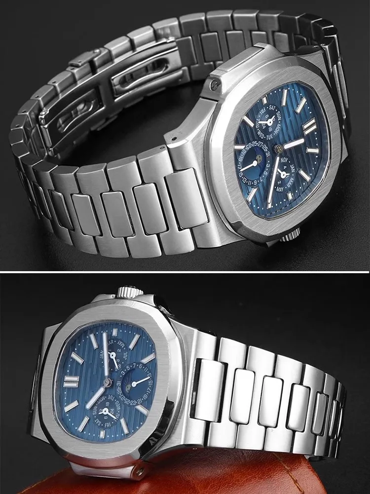 For Patek &Philippe Nautilus Strap 5726 5711/1A010 25 Convex 13mm fine stainless steel men's watchband Wrist band watch chain