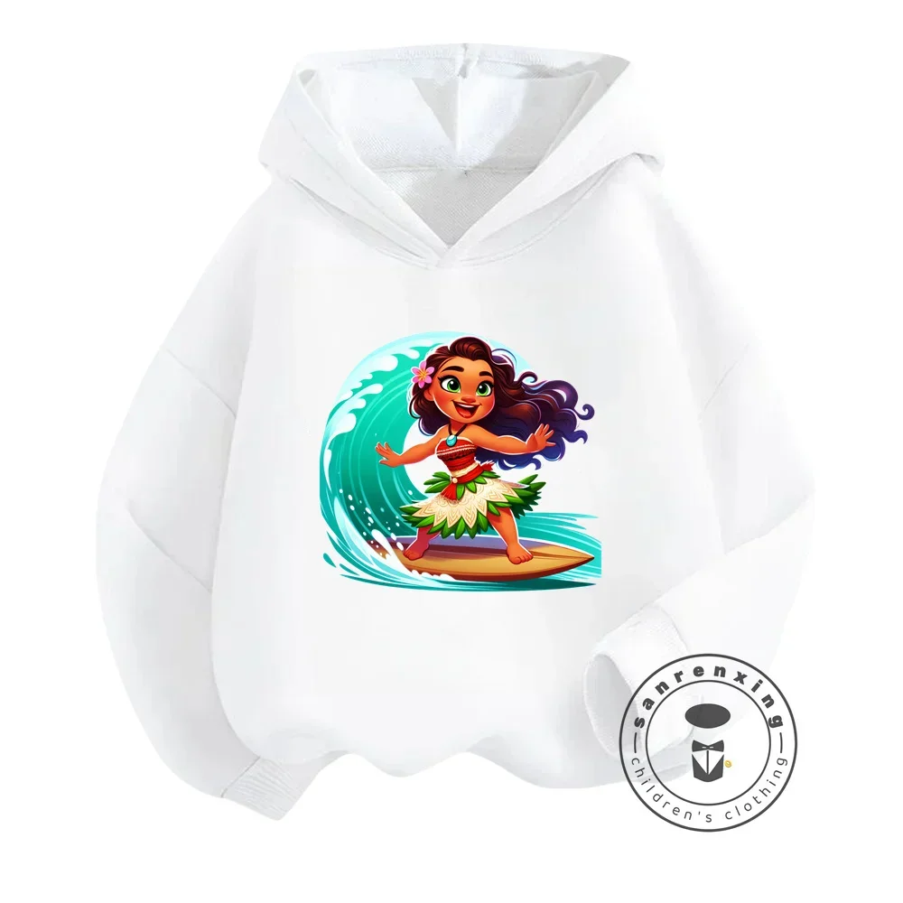 Popular Disney Moana Animated Sweatshirts for Boys and Girls Budget-Friendly Autumn Apparel Loose Fitting Long Sleeve Cute Tops