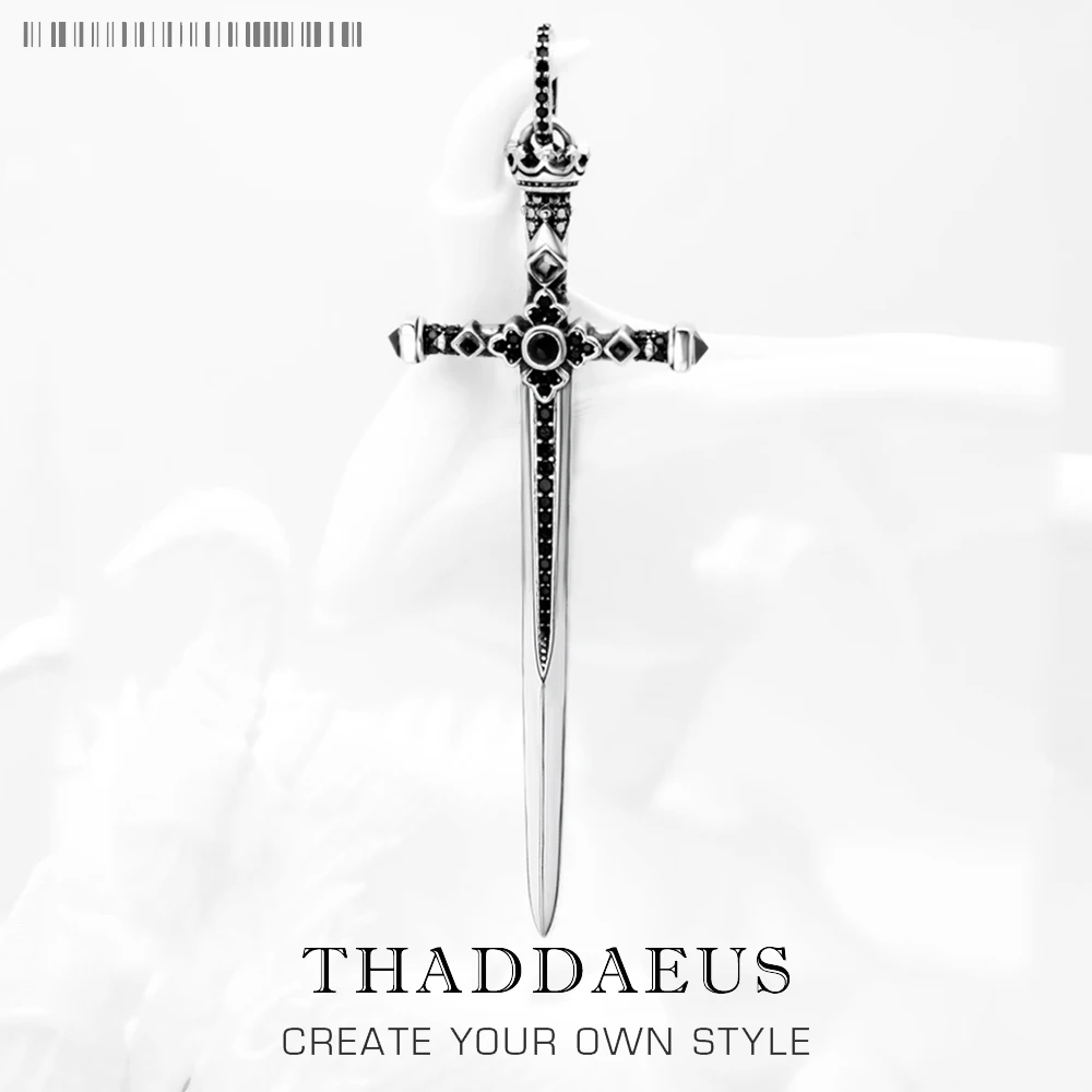 

Кулон в виде Королевского меча, винтажное ювелирное изделие из серебра 925 пробы с символикой мужества, подарок для мужчин и женщин