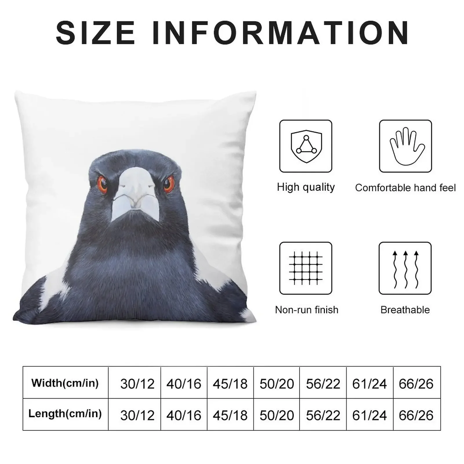 Magpie Stare Throw Pillow Cushions Pillow Case Christmas pillow