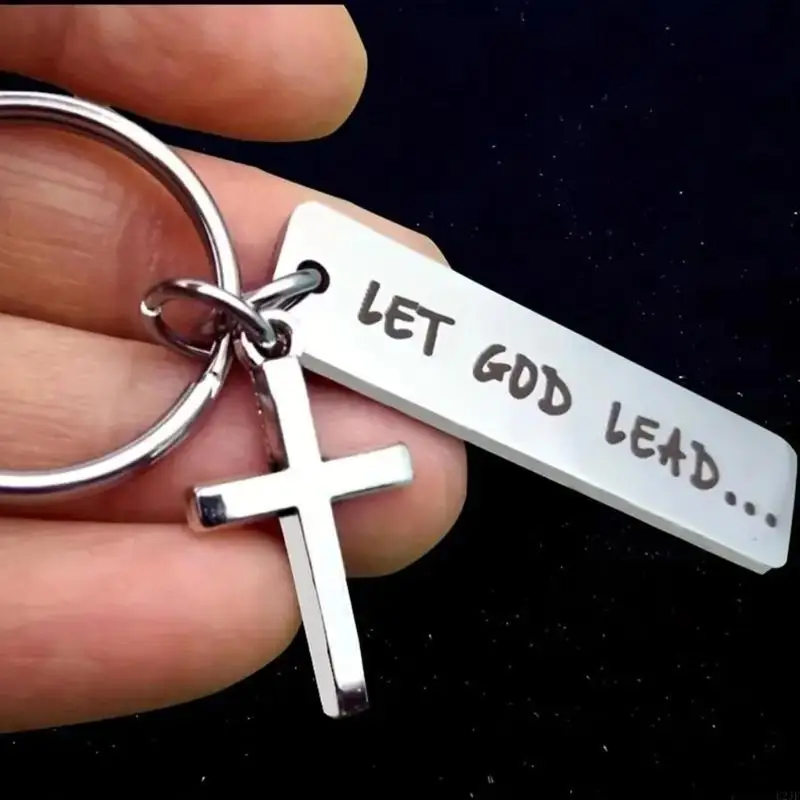 Spiritual Pendant Rings Portable Holder Stainless Steel Bag Accessory Adornment Suitable for Devout Christians
