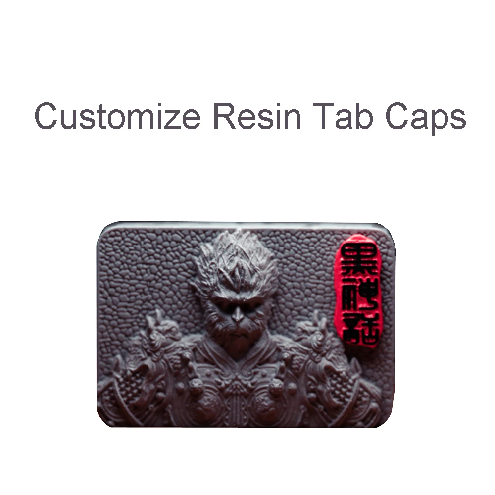 

3D Resin Keycap Mechanical Keyboard Tab Keycap Black Myth Wukong Gaming Raven68 Keyboard Keycaps Resin Grey Keycaps